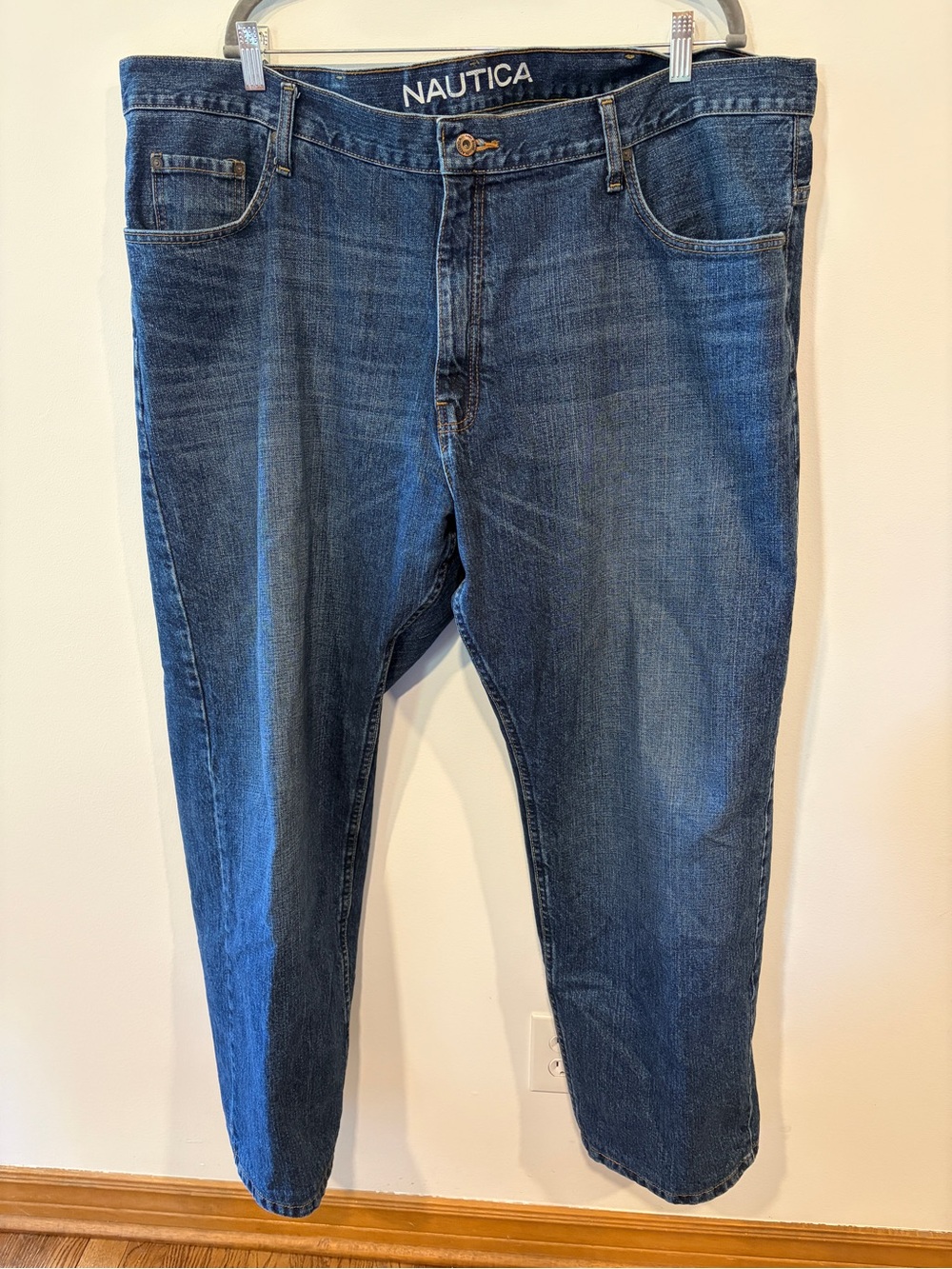 Nautica 100% Cotton Dark Blue Straight Leg Jeans - Men’s Size 44x32